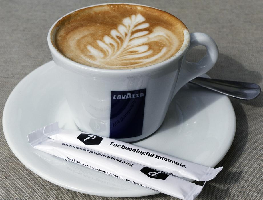 sweet cappuccino with a pattern