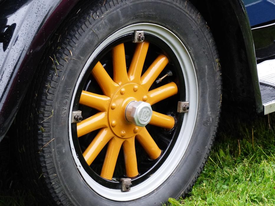 orange tire wheel