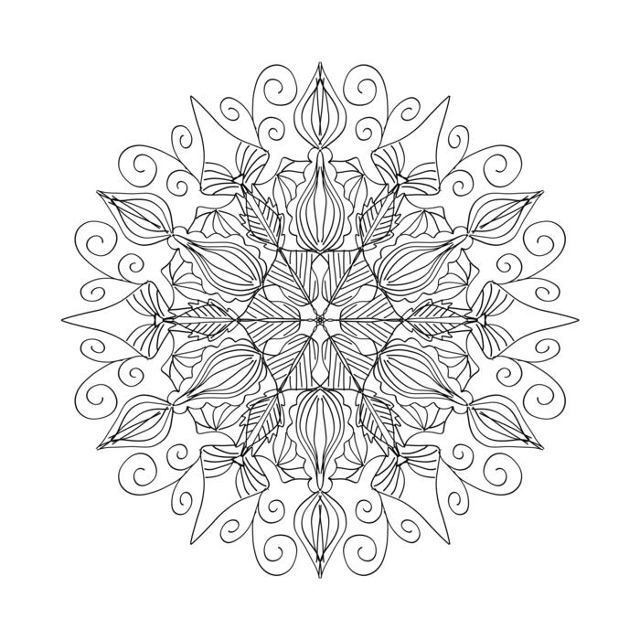 mandala isolated digital time