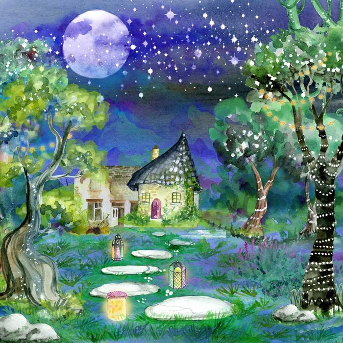background fairy tale watercolor