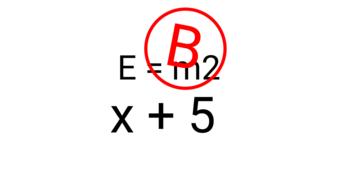 Math example with the red 