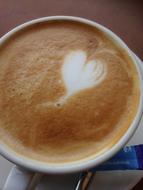 coffee heart pattern