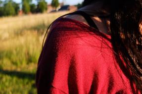 red dress with a girl