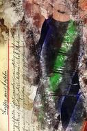 art collage design person drawing