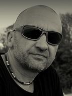 Guy Face Portrait black and white