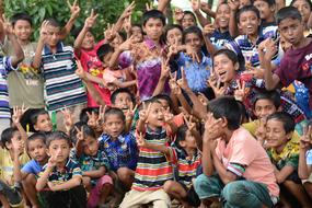 Children happy funny