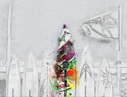 background surf art abstract