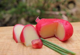 pink fresh cheese
