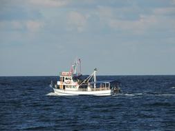 Blue Boat Sea