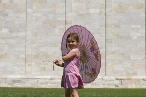 Cute girl with asian Parasol