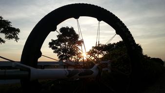 Sunset Wheel Bike Mountain