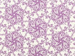 medieval flower pattern pink plant