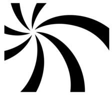 pinwheel spiral center rays