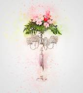 flowers roses vase art nature