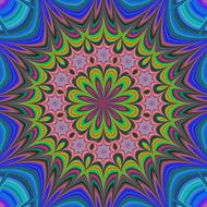 floral fractal star render