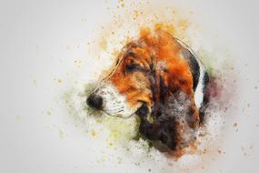 dog pet art nature abstract