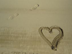 Beach Sand Heart