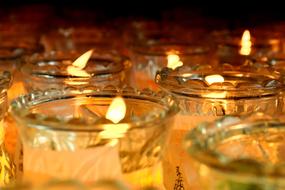 candle glass view