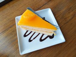 sweet yellow dessert