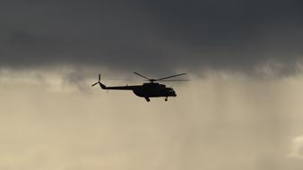 Landscape of Helicopter on sky