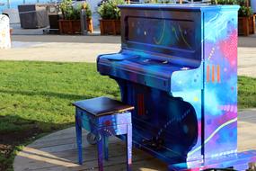 Piano blue street