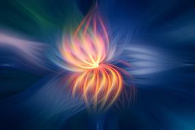 flower fire digital art abstract