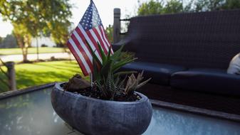 Fourth Of July flag symbol