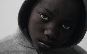 Portrait of african Child in hoodie