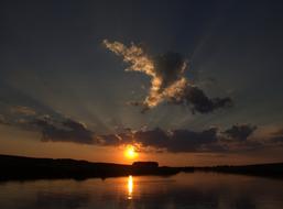 Sunset Water Reflection
