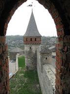 historical brick building in Kamenets-podolskiy, Ukraine