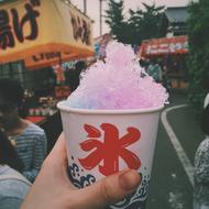 cup with ice as a dessert