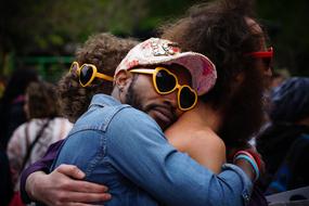 Men Friends with sunglasses