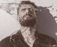 man Guy and water splash