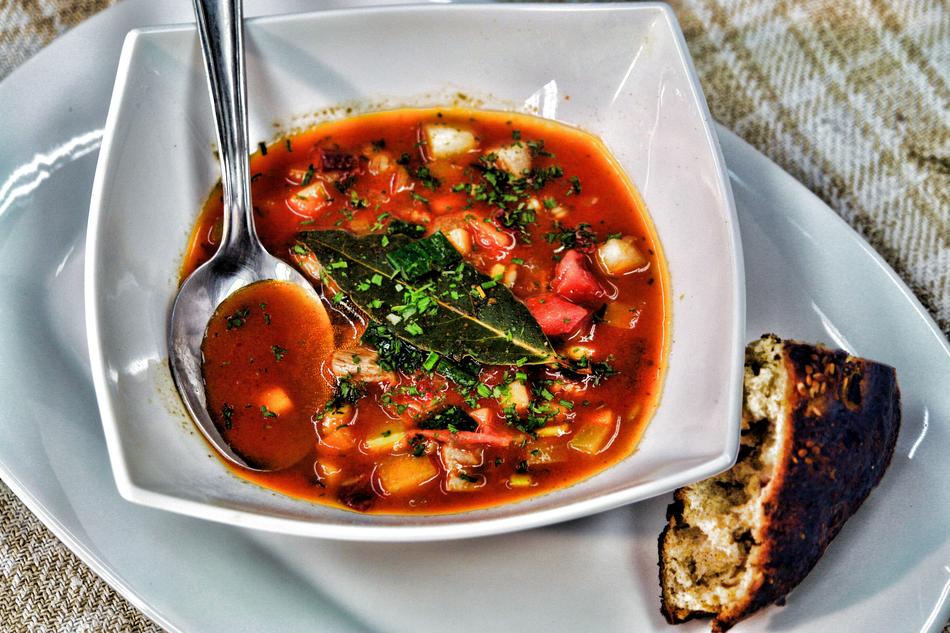 tomato soup with vegetables