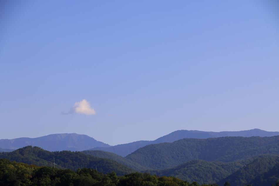 mountains beautiful blue landscape view