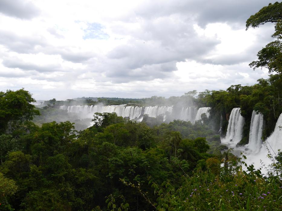 magnificent landscape with waterfalls