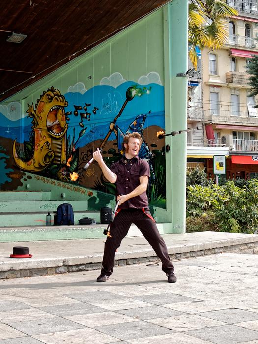 Acrobat Fire Juggler