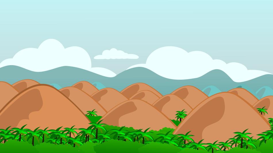 big mountains with plants