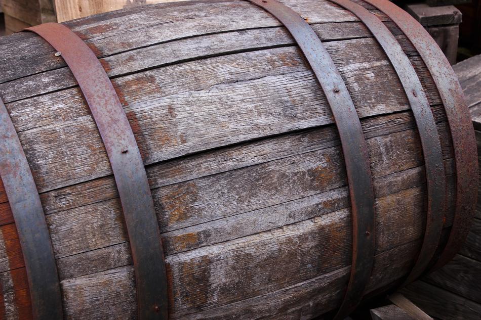 wooden old barrel