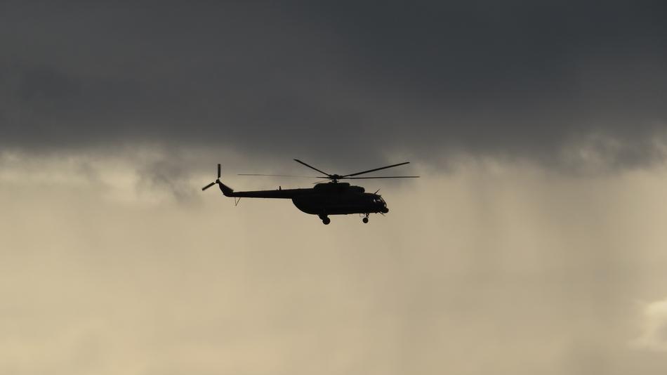 Landscape of Helicopter on sky