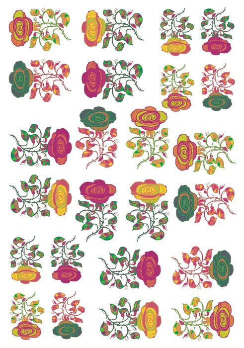 flowers roses pattern background image