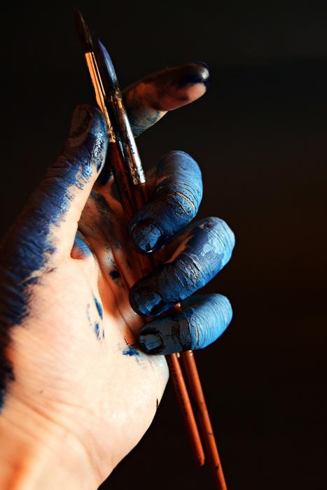 Hand Blue Artist