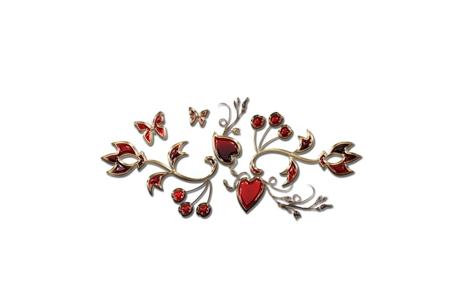 decoration with red stones view