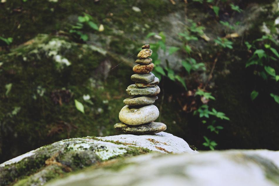 stone tower on a rock