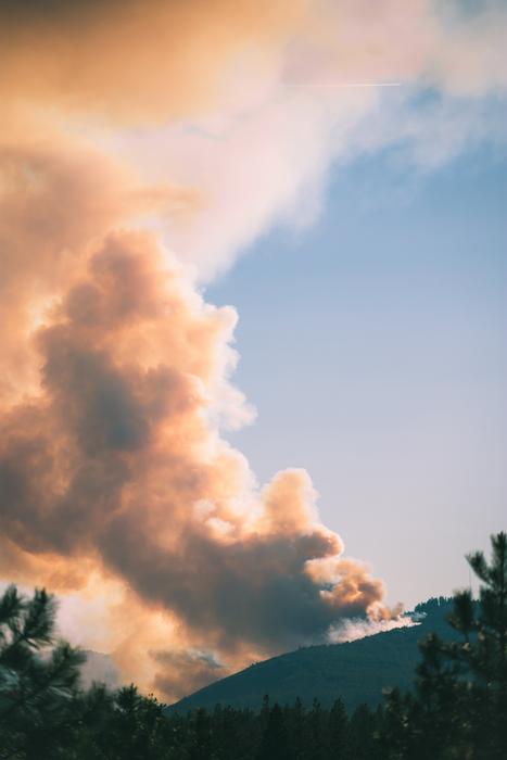 Clouds on Mountain Highland at sunset