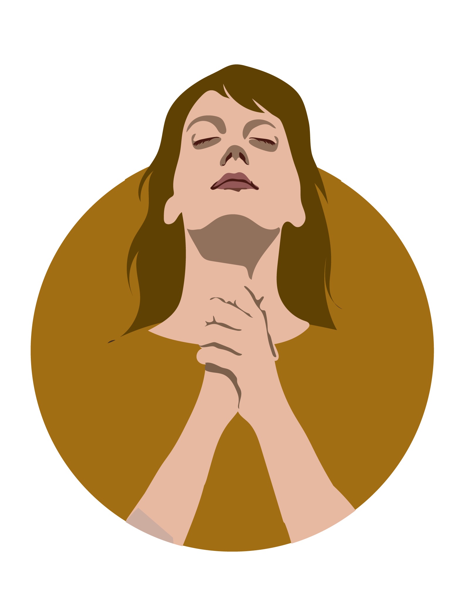 Prayer girl hands free image download