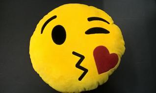 smiley face love pillow