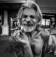 Old Man Black And white