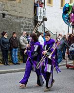 carnival in the streets in Yverdon