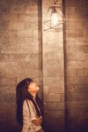 Girl Alone light wall